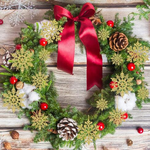 36 حزمة من البلاستيك الأبيض ندفة الثلج الحلي زينة عيد الميلاد الشتاء، معلقة زينة ندفة الثلج لشجرة عيد الميلاد العجائب في فصل الشتاء in Kuwait