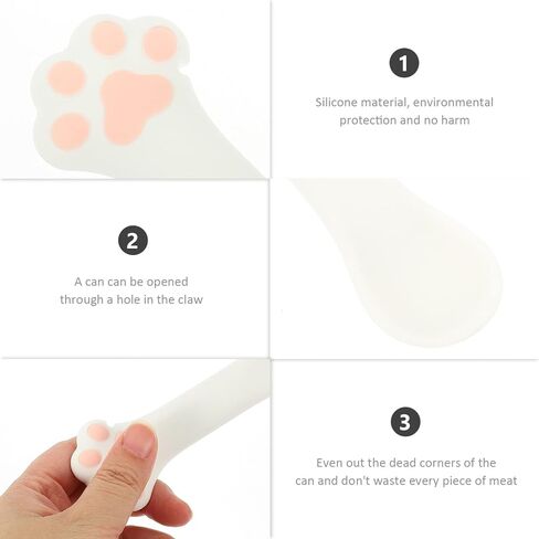 UKCOCO Jar Lid Remover Cat Shovel Can Spoon, Pet Can Opener Feeding Scoop Portable Silicone Wet Food Feeding Stirring Spoon Multifunctional Pet Tableware for Dogs and Cats Cat Food Scoop in Saudi Arabia