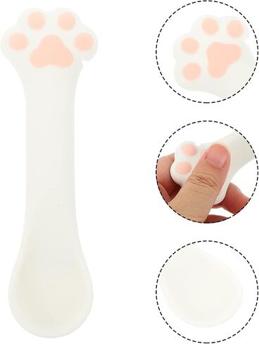 UKCOCO Jar Lid Remover Cat Shovel Can Spoon, Pet Can Opener Feeding Scoop Portable Silicone Wet Food Feeding Stirring Spoon Multifunctional Pet Tableware for Dogs and Cats Cat Food Scoop in Saudi Arabia