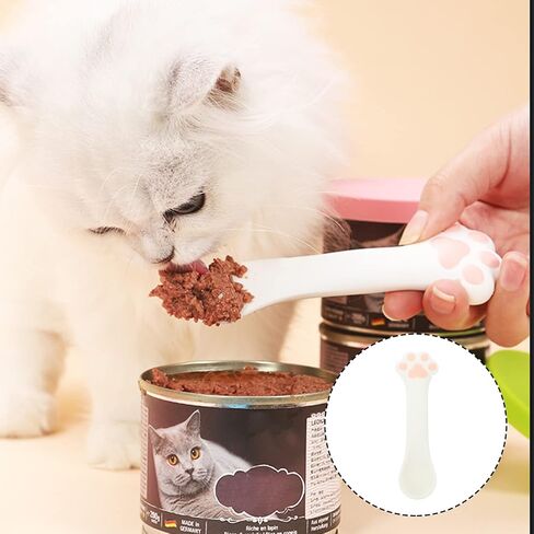 UKCOCO Jar Lid Remover Cat Shovel Can Spoon, Pet Can Opener Feeding Scoop Portable Silicone Wet Food Feeding Stirring Spoon Multifunctional Pet Tableware for Dogs and Cats Cat Food Scoop in Saudi Arabia