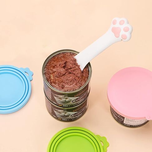 UKCOCO Jar Lid Remover Cat Shovel Can Spoon, Pet Can Opener Feeding Scoop Portable Silicone Wet Food Feeding Stirring Spoon Multifunctional Pet Tableware for Dogs and Cats Cat Food Scoop in Saudi Arabia