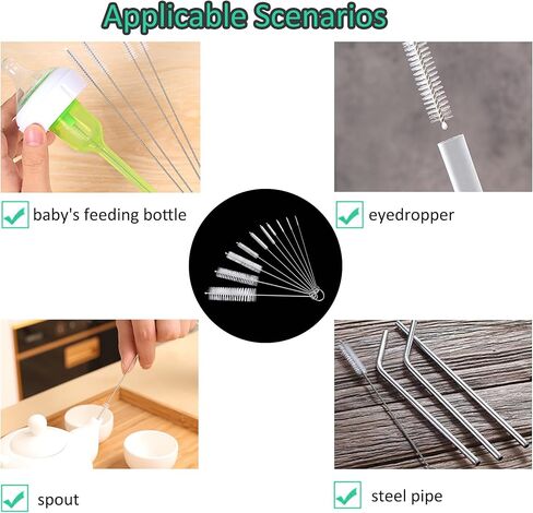 فرشاة فلتر حوض السمك ZLMC فرشاة طويلة مرنة ذات شعيرات مزدوجة خرطوم منظف الأنابيب لخزان الأسماك أو المطبخ المنزلي in Kuwait