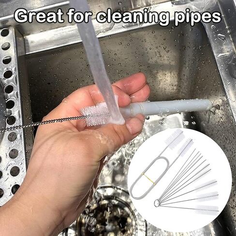 فرشاة فلتر حوض السمك ZLMC فرشاة طويلة مرنة ذات شعيرات مزدوجة خرطوم منظف الأنابيب لخزان الأسماك أو المطبخ المنزلي in Kuwait
