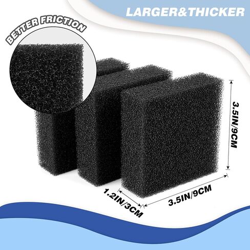 Bylion 6 Pack Filter Foam Sponges, Aquarium Cleaner Aquarium Bio Sponge Sheet Filter Media Pad Foam Fish Tank Cleaning Tools for Glass Walls Turtle & Fish Tank in Kuwait