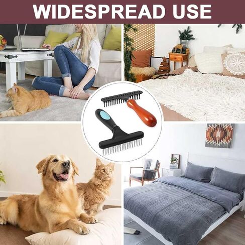 EKDJKK 2 PCS Carpet Rake, Hand Held Carpet Rake to Fluff Carpet, Rug Comb Carpet Rake for Matted Carpet, Reusable Pet Hair Carpet Rake for Make Carpet Restore Clean(Multicolor) in Saudi Arabia