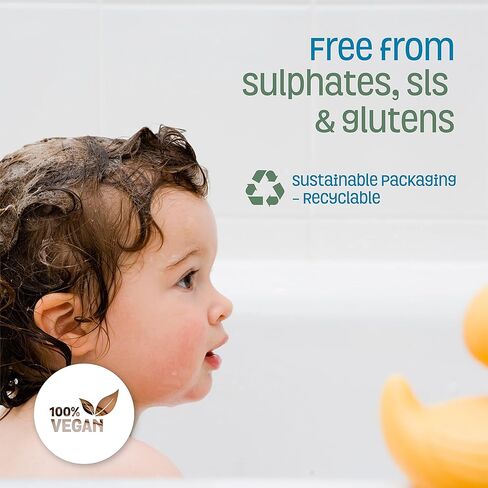 شامبو ناتشرز بيبي، غسول الوجه والجسم، 8 أونصة - مصمم للبشرة التي تعاني من مشاكل وحساسة، درجة حموضة محايدة. خالٍ من الكبريتات أو العطور الصناعية - الفانيليا واليوسفي in Kuwait