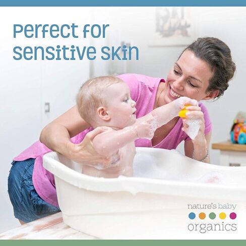 شامبو ناتشرز بيبي، غسول الوجه والجسم، 8 أونصة - مصمم للبشرة التي تعاني من مشاكل وحساسة، درجة حموضة محايدة. خالٍ من الكبريتات أو العطور الصناعية - الفانيليا واليوسفي in Kuwait