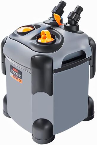 SUNWEN Aquarium External Ultra-Quiet Canister Filter, Fish Tank Water Circulation Filters with Filters Media 171/225/266/317/397 GPH in Kuwait