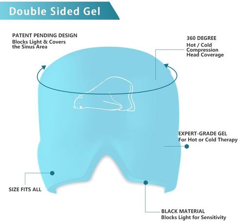 قبعة الصداع النصفي، عبوة ثلج للصداع، غطاء رأس ناعم ومريح للرجال والنساء in Kuwait