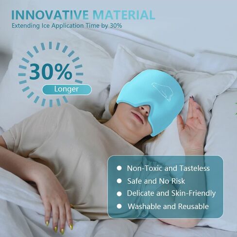 قبعة الصداع النصفي، عبوة ثلج للصداع، غطاء رأس ناعم ومريح للرجال والنساء in Kuwait