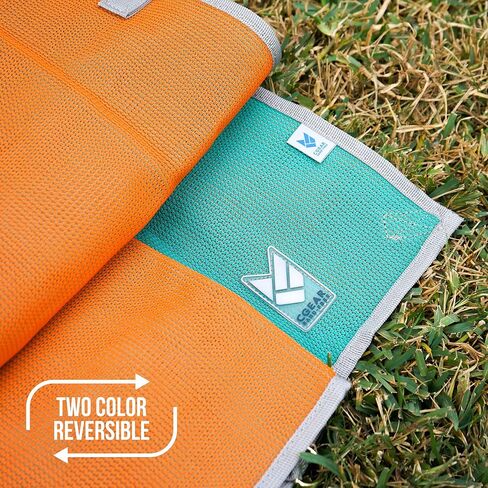 مات متعددة الاستخدامات خالية من الرمال من سي جير، برتقالي/بيج داكن، M (2.44 متر × 2.44 متر، 2.5 كجم) in Kuwait