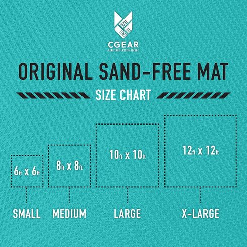 مات متعددة الاستخدامات خالية من الرمال من سي جير، برتقالي/بيج داكن، M (2.44 متر × 2.44 متر، 2.5 كجم) in Kuwait