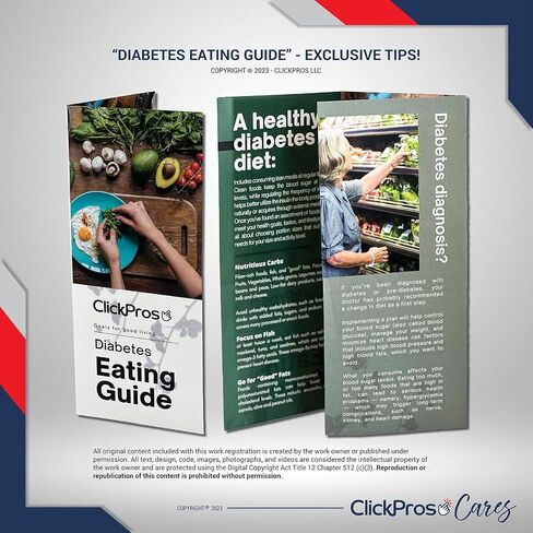 ريلاون ريلي أون شرائط اختبار جلوكوز الدم الممتازة، حزمة 50 قيراط تتضمن "دليل تناول الطعام لمرضى السكري" الحصري من ClickPros وحاوية حبوب منع الحمل المحمولة (3 عناصر)! in Kuwait