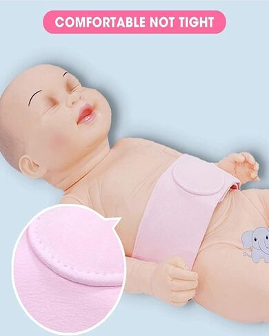 حزام فتق من WenTigDY، حزام فتق بزر بطن الطفل للأطفال، حزام فتق بزر بطن الطفل، حزام فتق علاج علاج الفتق للأطفال الرضع، حزام فتق سري - وردي (قطعتان) in Kuwait