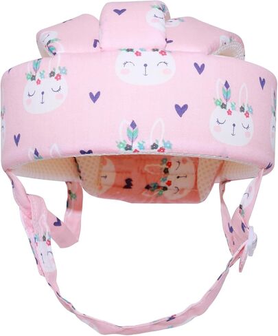 Infant Baby Helmet, Toddler Soft Protector Adjustable Cushion Safety Headguard Inflatable Cap for Learning to Walk, Children Walking Harnesses Cotton Hat for Running Crawling in Kuwait