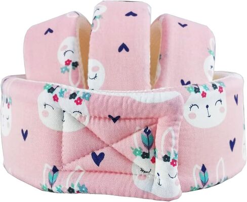 Infant Baby Helmet, Toddler Soft Protector Adjustable Cushion Safety Headguard Inflatable Cap for Learning to Walk, Children Walking Harnesses Cotton Hat for Running Crawling in Kuwait