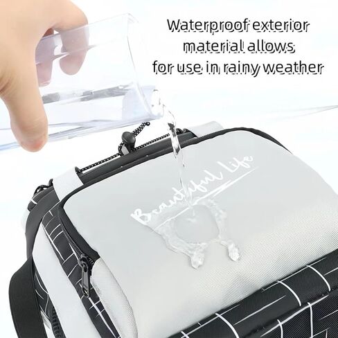 حقيبة غداء Jkzvicis، حقيبة تبريد ناعمة، مبرد غداء معزول مع أشرطة كتف قابلة للتعديل، أكياس تبريد غداء قابلة للطي معزولة، حقيبة تبريد مع فتاحة زجاجات، مناسبة للسفر والتخييم والنزهات in Kuwait