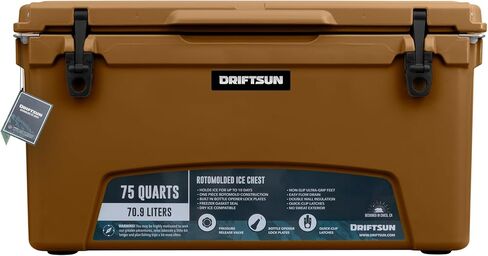 صندوق ثلج Driftsun سعة 75 لترًا، عالي التحمل، مبرد معزول تجاريًا عالي الأداء in Kuwait