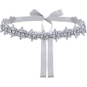 ULAPAN Rhinestone Bridal Belt Sashes for Women Dress, Diamond Wedding Belts Sash Ribbon for Bridesmaid Prom Gowns in Kuwait