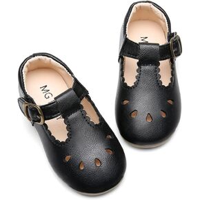 Peyarlie Toddler Girl Dress Shoes Mary Jane Ballerina Flats Party School Shoes Bowknot Wedding Princess Shoes