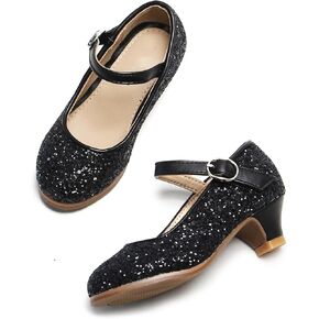 حذاء Tegeek للفتيات الصغيرات بكعب عالٍ ونعل سميك حذاء فستان الأميرة in Kuwait