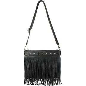 Hoce Women’s Leather Fringe Messenger Bag Large Hobo Crossbody Tassel Shoulder Bags, Gift for Mom Wife Girlfriend in Kuwait