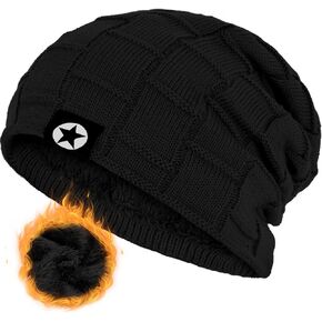Bodvera Winter Knit Warm Hat Thick Soft Stretch Slouchy Beanie Skully Cap for Men and Women in Kuwait