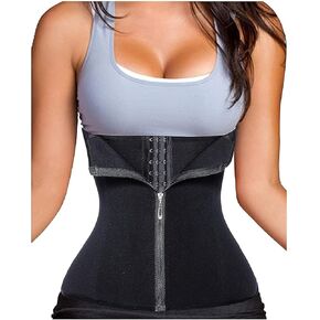 URSEXYLY Women Waist Trainer Corset Zipper Hook Shapewear Double Control Body Shaper Tummy Waist Cincher
