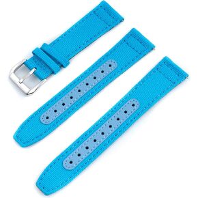 StrapHabit Quick Release Sailcloth Watch Strap Band Nylon Leather 19mm 20mm 21mm 22mm in Kuwait