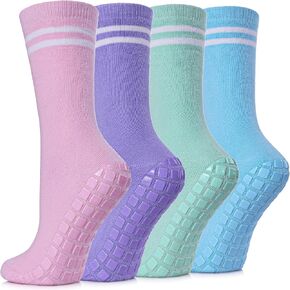 جوارب MQELONG للنساء، جوارب البيلاتس مع مقابض، جوارب يوجا غير قابلة للانزلاق للنساء، جوارب باليه باري، للتمارين الرياضية in Kuwait