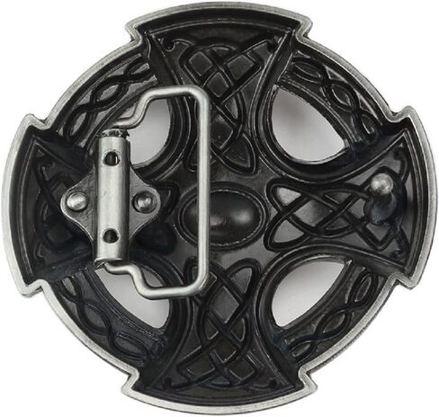 Cross Belt Buckle for Men, Viking Celtic Cross Punk Celtic Knot Cross Round Western Cowboy Belt Buckle in Saudi Arabia
