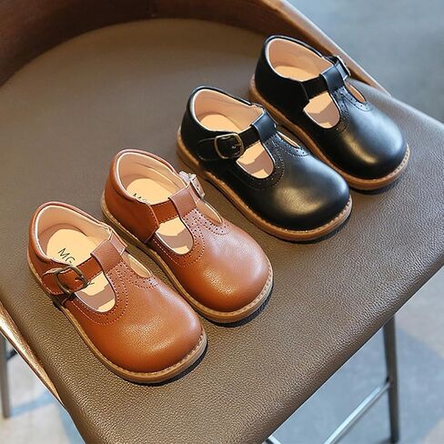 Peyarlie Toddler Girl Dress Shoes Mary Jane Ballerina Flats Party School Shoes Bowknot Wedding Princess Shoes in Saudi Arabia