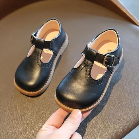 Peyarlie Toddler Girl Dress Shoes Mary Jane Ballerina Flats Party School Shoes Bowknot Wedding Princess Shoes in Saudi Arabia