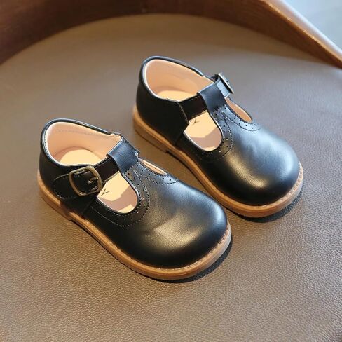 Peyarlie Toddler Girl Dress Shoes Mary Jane Ballerina Flats Party School Shoes Bowknot Wedding Princess Shoes in Saudi Arabia