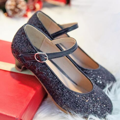 حذاء Tegeek للفتيات الصغيرات بكعب عالٍ ونعل سميك حذاء فستان الأميرة in Kuwait