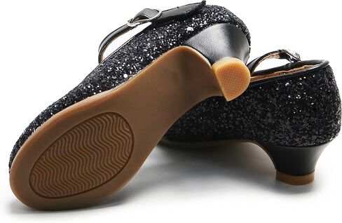 حذاء Tegeek للفتيات الصغيرات بكعب عالٍ ونعل سميك حذاء فستان الأميرة in Kuwait