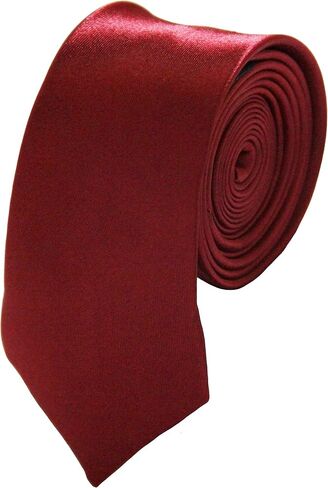 Soophen Mens Solid Color 2" Skinny Tie in Kuwait