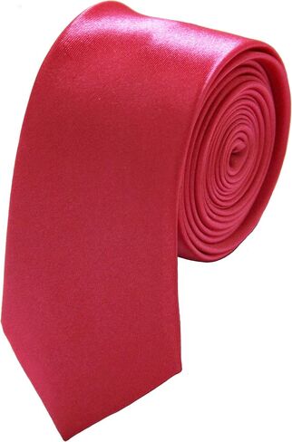 Soophen Mens Solid Color 2" Skinny Tie in Kuwait