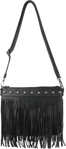 Hoce Women’s Leather Fringe Messenger Bag Large Hobo Crossbody Tassel Shoulder Bags, Gift for Mom Wife Girlfriend in Kuwait