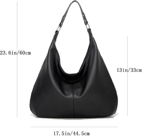 Ashioup Hobo Bags for Women Soft PU Leather Shoulder Bag Vintage Slouchy Handbag with Zipper in Saudi Arabia