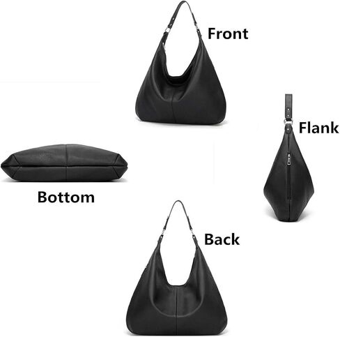 Ashioup Hobo Bags for Women Soft PU Leather Shoulder Bag Vintage Slouchy Handbag with Zipper in Saudi Arabia