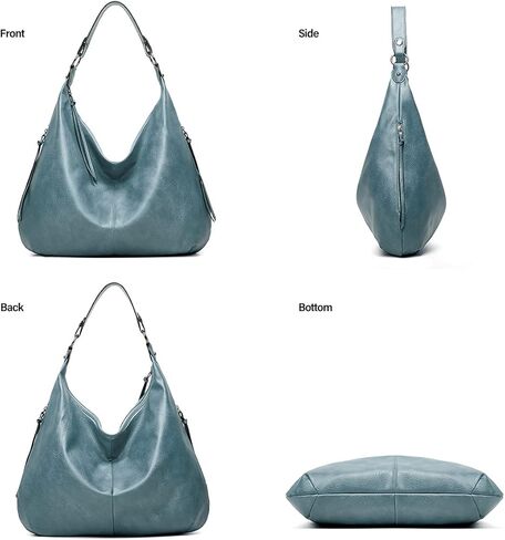 حقائب Ashioup Hobo للنساء من جلد البولي يوريثان الناعم حقيبة كتف كلاسيكية مترهلة بسحاب in Kuwait