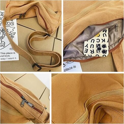 Womens Canvas Hobo Bags Purses Large Shoulder Bags Casual Crossbody Bags Satchel Bag Messenger Bag Shopping Traveling in Saudi Arabia