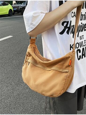 Womens Canvas Hobo Bags Purses Large Shoulder Bags Casual Crossbody Bags Satchel Bag Messenger Bag Shopping Traveling in Saudi Arabia