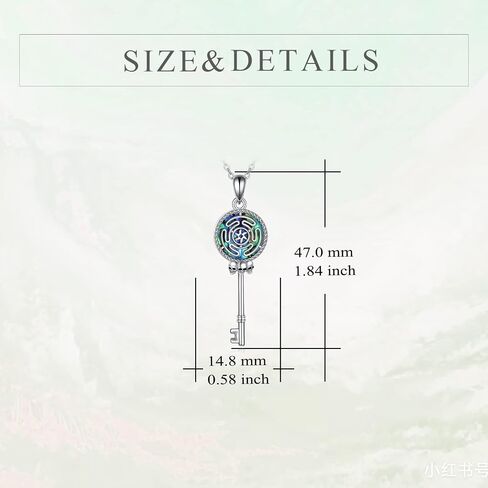 YFN Triple Moon Goddess Necklace Sterling Silver Pentagram Pentacle Opal Pendant necklace Pagan Wiccan Magic Amulet Tree of Life Jewelry for Women Men 18" in Saudi Arabia