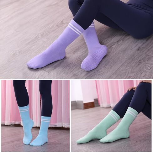 جوارب MQELONG للنساء، جوارب البيلاتس مع مقابض، جوارب يوجا غير قابلة للانزلاق للنساء، جوارب باليه باري، للتمارين الرياضية in Kuwait