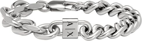 A|X ARMANI EXCHANGE Men's Stainless Steel Chain Bracelet (Model: AXG0114040) in Saudi Arabia