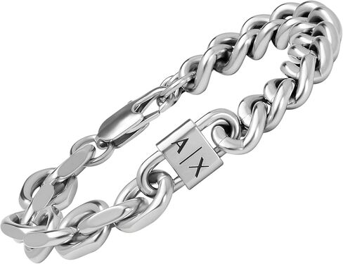 A|X ARMANI EXCHANGE Men's Stainless Steel Chain Bracelet (Model: AXG0114040) in Saudi Arabia