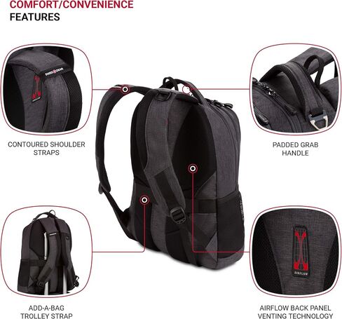 SwissGear Cecil 5505 Laptop Backpack, Black Hex, 18-Inch in Kuwait