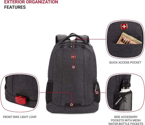 SwissGear Cecil 5505 Laptop Backpack, Black Hex, 18-Inch in Kuwait